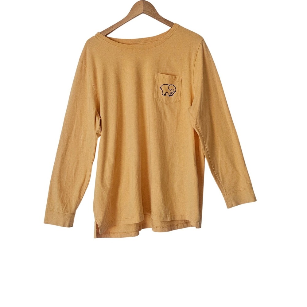 Ivory Ella Organic Cotton Leopard‎ Elephant Graphic Long Sleeve Pocket Tee XXL